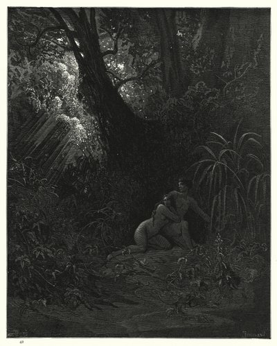 Illustration für Miltons Paradise Lost, Buch X, Zeilen 99-101 von Gustave Dore